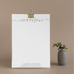Elegant Gray Typography Name Script Mail  Letterhead<br><div class="desc">Make a sleek and professional statement with our Simple Clean Gray Typography Name Script Name Letterhead. This letterhead features a minimalist design with a cool gray palette and personalized script typography, embodying simplicity and sophistication. Ideal for adding a touch of professionalism to your correspondence, ensuring a clean and polished presentation....</div>