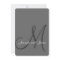 Elegant Gray Wedding Invitations Initial