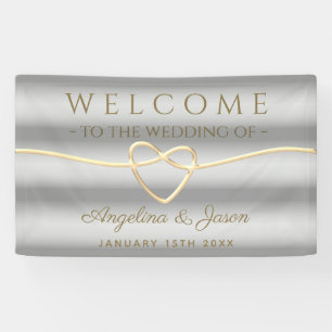Elegant Gray Welcome Wedding Banner