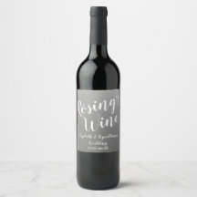 Elegant Gray Wine Label