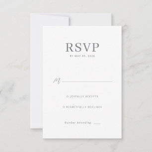 Elegant Grayscale RSVP Card
