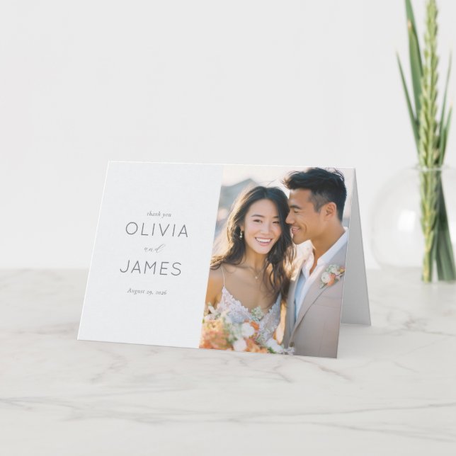 Elegant Grayscale Wedding Invitation (Front)
