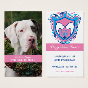 Elegant Great Dane Silhouette in Blue – Modern Dog