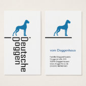 Elegant Great Dane Silhouette in Blue – Modern Dog (Front & Back)