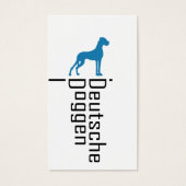 Elegant Great Dane Silhouette in Blue – Modern Dog (Front)