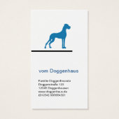 Elegant Great Dane Silhouette in Blue – Modern Dog (Back)