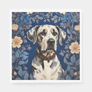 Elegant Great Dane William Morris Inspired Napkins