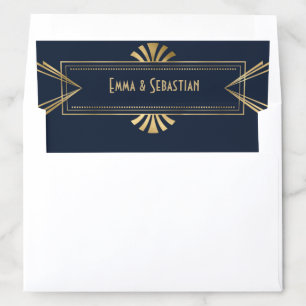 Elegant Great Gatsby art deco wedding Envelope Li Liner