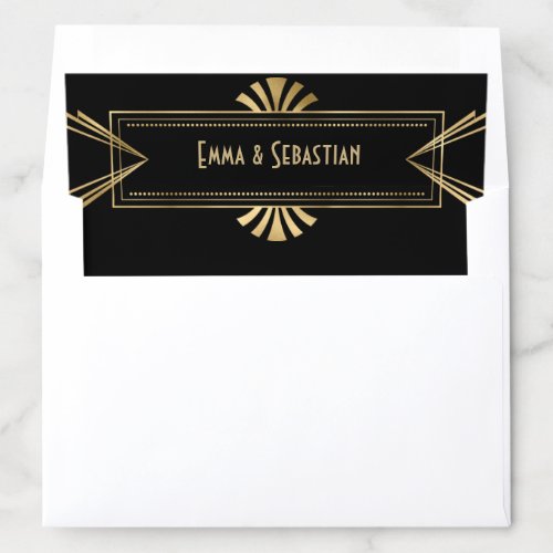 Elegant Great Gatsby art deco wedding  Envelope Liner