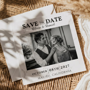 Elegant Great Gatsby Old Money Photo Save the Date Invitation