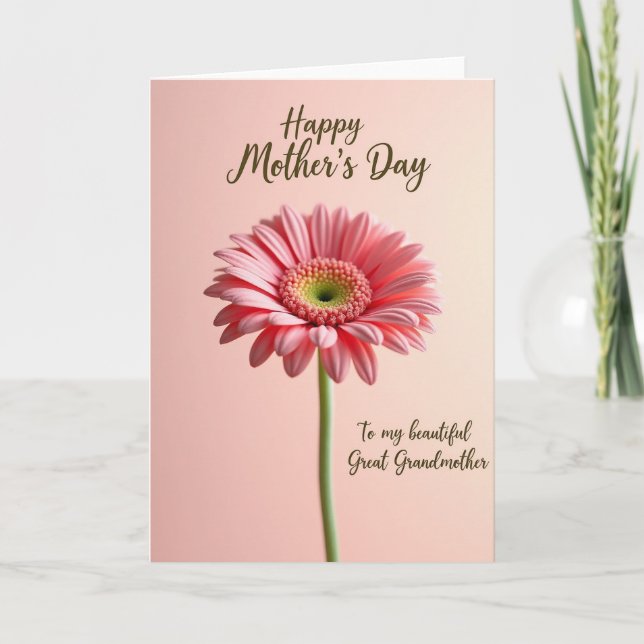 Elegant Great Grandmother Card (Front)