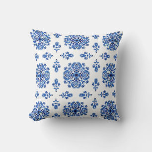 Elegant Greece Mediterranean Watercolor mingle til Throw Pillow