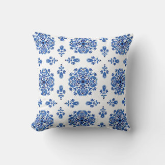 Elegant Greece Mediterranean Watercolor mingle til Throw Pillow