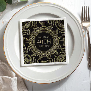 Elegant Greek Birthday Party Napkins