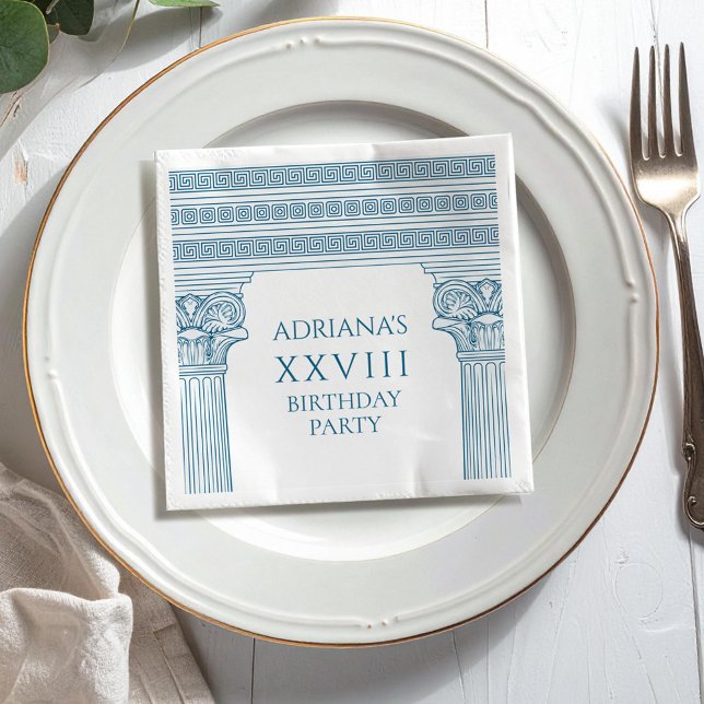 Elegant Greek birthday party Napkins (Creator Uploaded)
