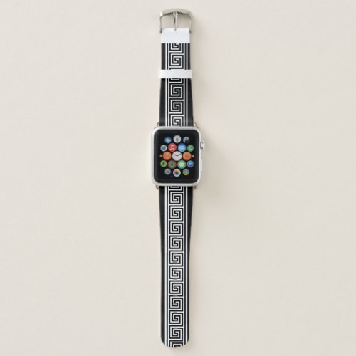 Elegant Greek key meander pattern custom design Apple Watch Band