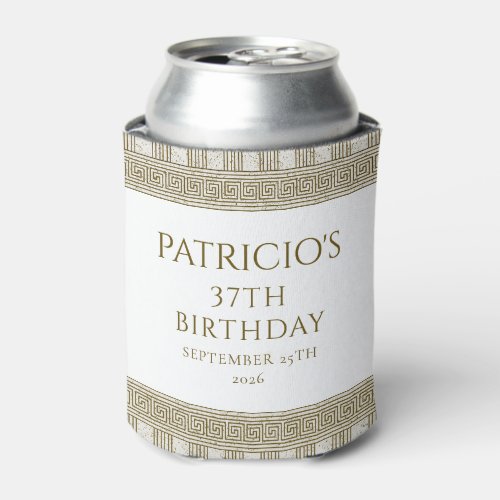 Elegant Greek or Roman toga birthday party Can Cooler