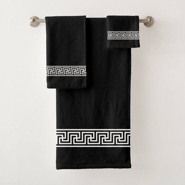 Elegant greek pattern Bath Towel Set (Insitu)