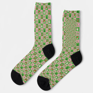 Elegant Greek Sisterhood 1908 Christmas Socks