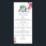 Elegant Greek Themed | Illustrated Wedding Menu Poster<br><div class="desc">Beautiful menu cards to compliment your table settings at your wedding or next dinner party. Sparkling turquoise seas, hidden hilltop churches and private beaches, that’s the beauty of Greece right there! Capture the soft elegance of a wedding in Greece with a palette featuring Mediterranean blue, light blue, gold, and white....</div>
