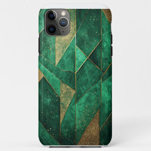 Elegant Green Abstract Background With Glittering iPhone 11 Pro Max Case
