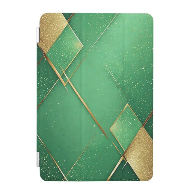Elegant Green Abstract Background With Glittering iPad Mini Cover (Front)