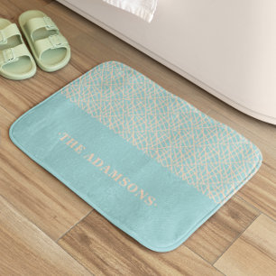 Elegant Green Abstract Bath Mat