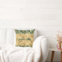 Elegant Green and Gold Leaves