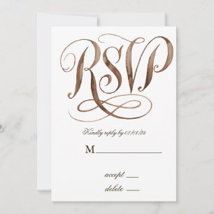 Elegant Green and Gray Bouquet Wedding RSVP Cards