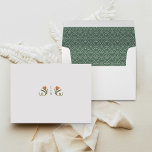 Elegant Green and White Art Deco Envelope<br><div class="desc">This Wedding Envelope with Return Addressing from the Adaline Collection features a liner with an elegant hunter green and ivory art deco design. Personalize the return address on the back envelope flap easily and quickly. Simply press the 'customize it' button to further re-arrange and format the style and placement of...</div>