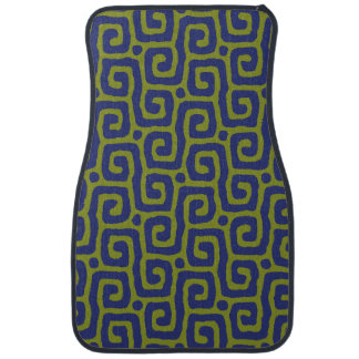 Elegant Green &blue Abstract pattern Car Floor Mat