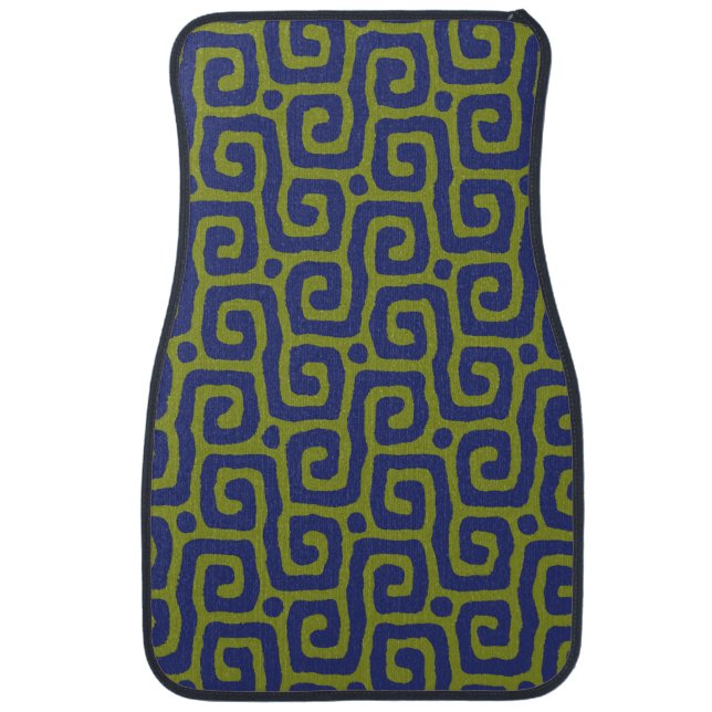 Elegant Green &blue Abstract pattern Car Floor Mat (Front)