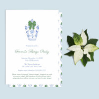 Elegant Green Blue Holidays Favorite Things Party