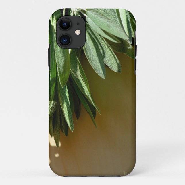 Elegant green botanical leaves Fresh-cut herbs Case-Mate iPhone Case (Back)