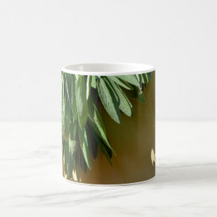 Elegant green botanical leaves Fresh-cut herbs Coffee Mug
