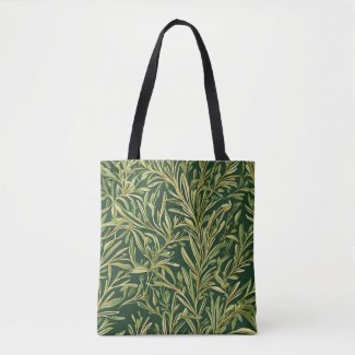 Elegant Green Botanical  Vintage Foliage Pattern