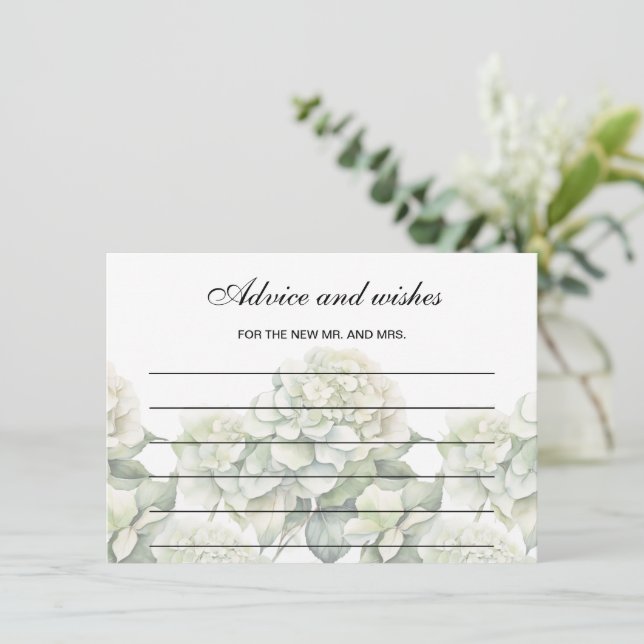 Elegant green botanical watercolor advice  note card (Standing Front)