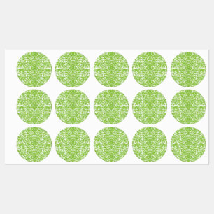 Elegant Green Botanical Waterproof Labels