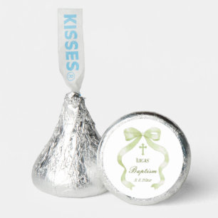 Elegant Green Bow Baptism Hershey®'s Kisses®