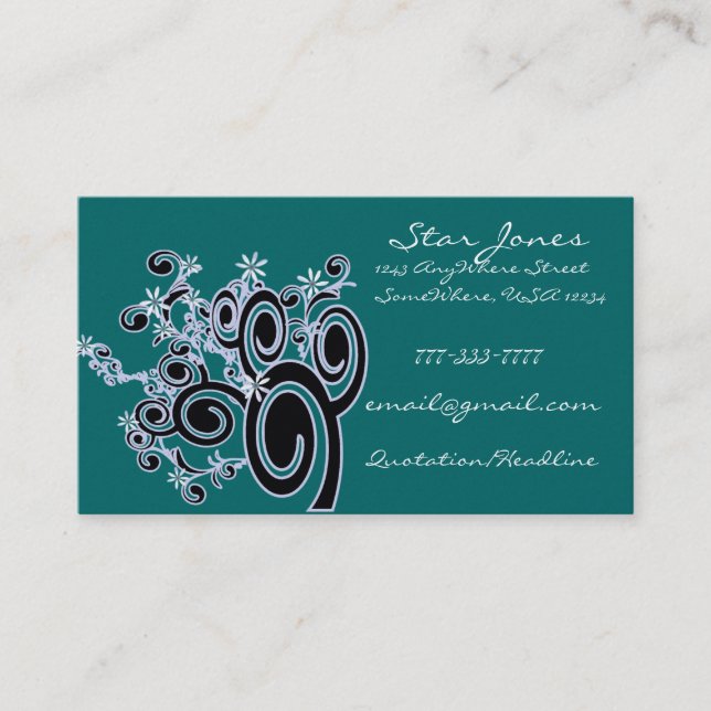 Elegant Green Business Card (Front)