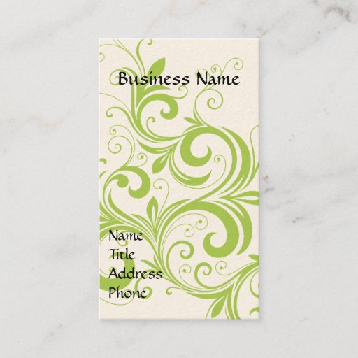 Customizable Elegant Green Business Card Template