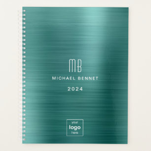 Elegant Green Business Logo 2024  Planner