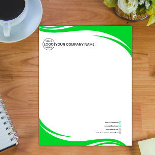 Elegant green Business logo Letterhead