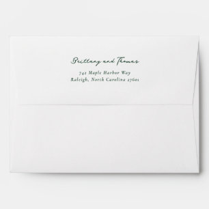 Elegant Green Calligraphy Envelope