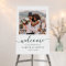 Elegant Green Calligraphy Photo Wedding Welcome