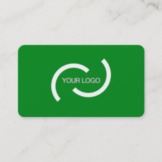 Elegant green card. Customize with your own logo. Business Card