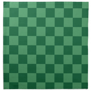 Elegant Green Checkerboard Design Cloth Napkin