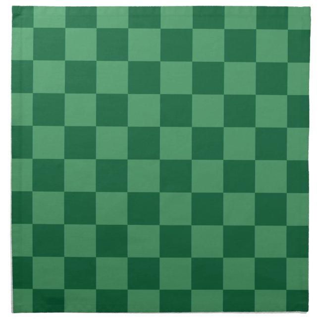 Elegant Green Checkerboard Design Cloth Napkin (Front)