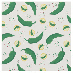 Elegant Green Chile Pattern Fabric
