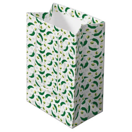 Elegant Green Chile Pattern Medium Gift Bag